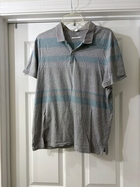 Calvin Klein Men’s Polo Liquid Cotton Striped Shirt